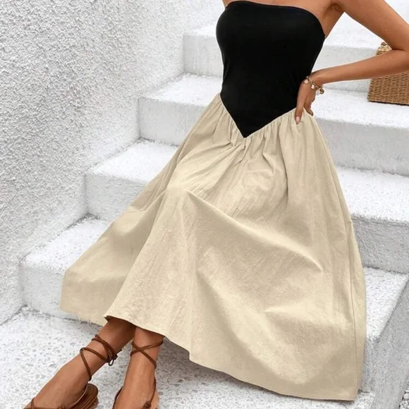 Shein Strapless Dress - Picture 3 of 6